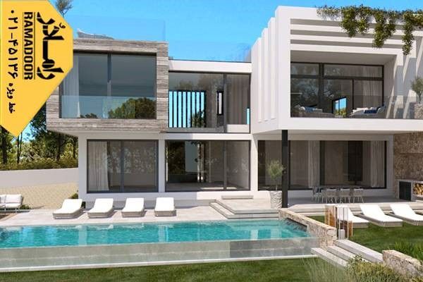 نمای شیشه‌ای ویلا
